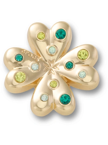 Crocs Джиббитс GOLD SMT GEM CLOVER