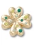 Crocs Джиббитс GOLD SMT GEM CLOVER [золотой]