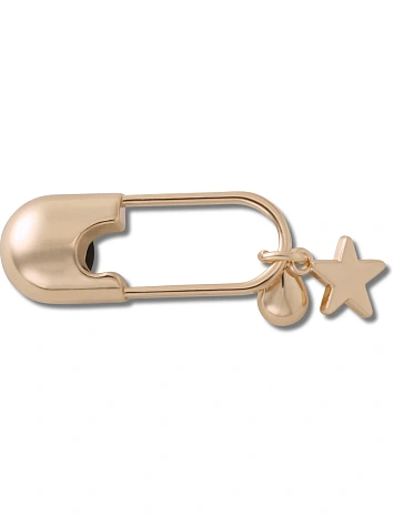Crocs Джиббитс GOLD META SAFETY PIN