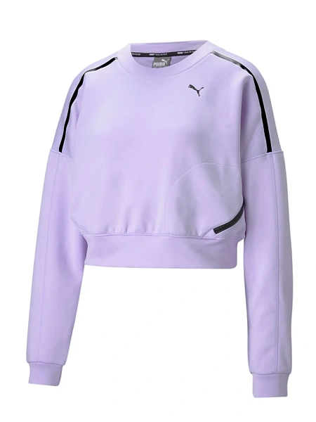 Puma Джемпер женский TRAIN ZIP CREW SWEATSHIRT LIGHT LAVENDER