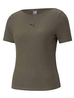 Puma Футболка женская HER RIBBED SLIM TEE