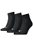 Puma Носки UNISEX QUARTER PLAIN (3 пары) [чёрный-матовый]