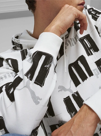 Puma Джемпер мужской ESS+ LOGO LAB AOP HOODIE TR