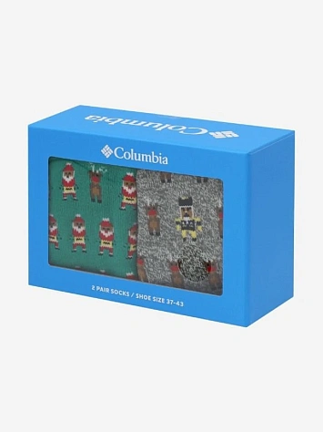 Columbia Носки SANTA AND DEER THERMAL CREW BRUSHED 2PK GIFT BOX (2 пары)