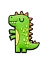Crocs Джиббитс GREEN DINO [зелёный]