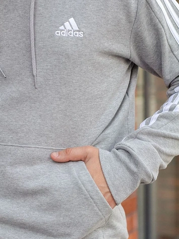 Adidas Джемпер мужской ESSENTIALS FRENCH TERRY 3-STRIPES HOODIE