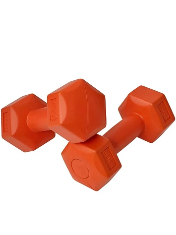 Basefit Гантель гексагональная, 1 кг. (2 шт.)