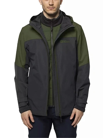 Jack Wolfskin Куртка утеплённая мужская 3 в 1 GLAABACH 3IN1 JKT M