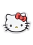 Crocs Джиббитс HELLO KITTY HEAD [белый]