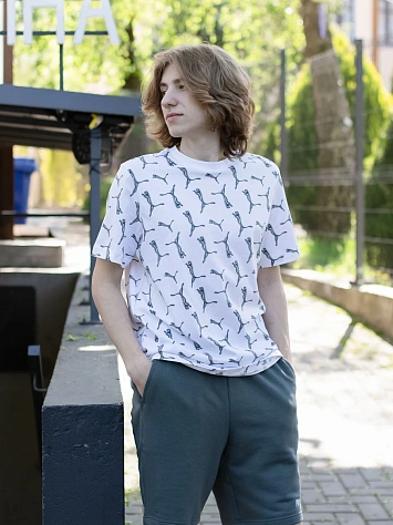 Puma Футболка мужская ESS+ LOGO LAB HOLIDAY AOP