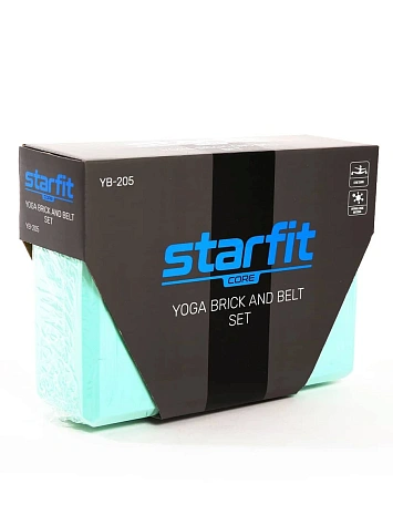 STARFIT Блок и ремень для йоги, комплект