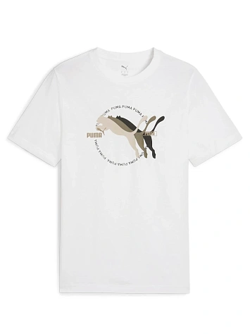 Puma Футболка мужская GRAPHICS MULTIPLE PUMA LOGO TEE