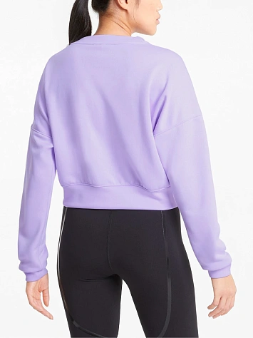 Puma Джемпер женский TRAIN ZIP CREW SWEATSHIRT LIGHT LAVENDER