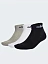 Adidas Носки LINEAR ANKLE CUSHIONED SOCKS 3P (3 пары) [серый]