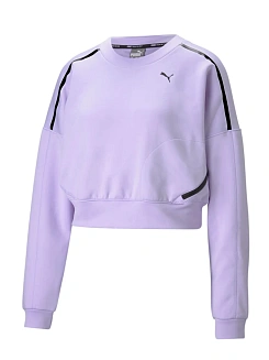Puma Джемпер женский TRAIN ZIP CREW SWEATSHIRT LIGHT LAVENDER