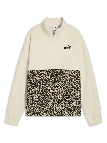 Puma Джемпер женский ESS GRAPHIC ANIMAL RELAXED HALF-ZIP CREW