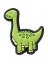 Crocs Джиббитс BOYS RULE GREEN DINO [зелёный]