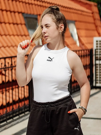Puma Майка женская CLASSICS RIBBED SLIM TANK