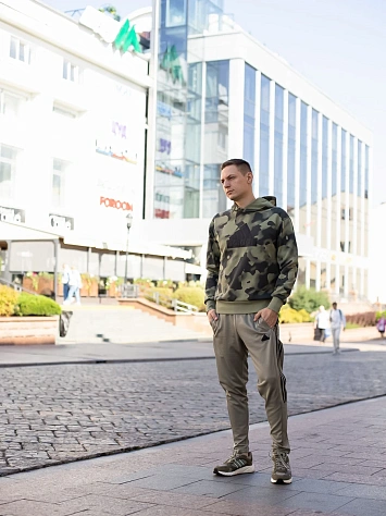 Adidas Джемпер мужской M FI BOS HD AOP