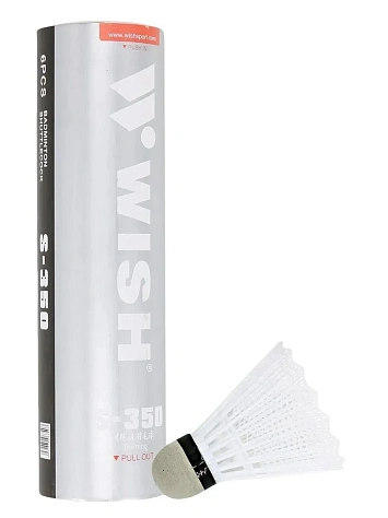 WISH Набор воланов для бадминтона , ПВХ (6 штук) 1/100