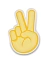Crocs Джиббитс PEACE HAND SIGN [жёлтый]