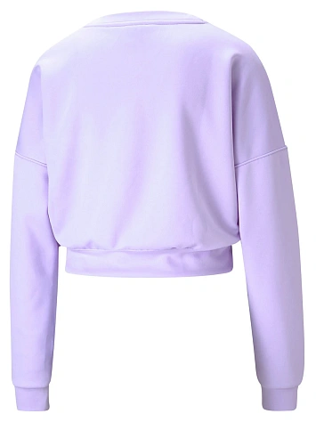 Puma Джемпер женский TRAIN ZIP CREW SWEATSHIRT LIGHT LAVENDER