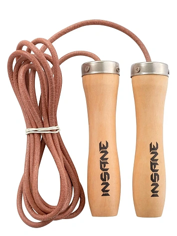 INSANE Скакалка с деревянными ручками, кожа, 2,8 м.