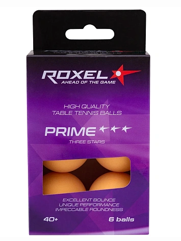 Roxel Мяч для настольного тенниса Prime 3*, (6шт.)