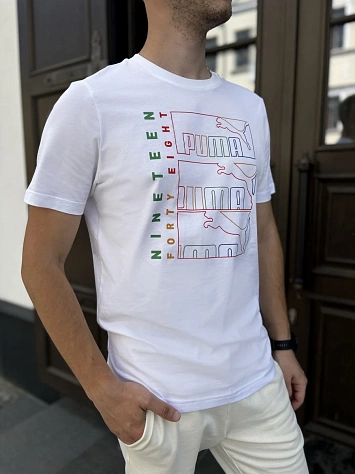 Puma Футболка мужская GRAPHICS TRIPLE NO. 1 LOGO TEE