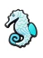 Crocs Джиббитс SEA HORSE [синий]