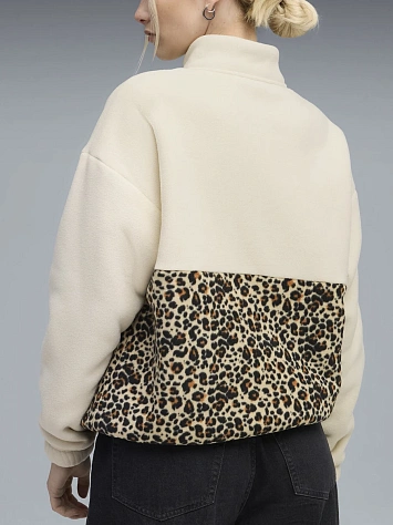 Puma Джемпер женский ESS GRAPHIC ANIMAL RELAXED HALF-ZIP CREW