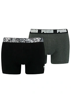 Puma Трусы мужские PRINTED ELASTIC BOXER (2 шт.)