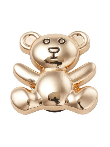 Crocs Джиббитс GOLD TEDDY BEAR