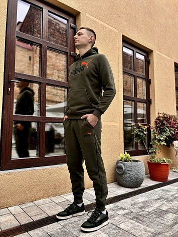 Puma Джемпер мужской ESS+ 2 COL BIG LOGO HOODIE FL