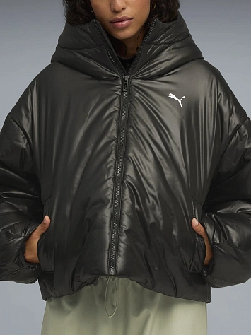 Puma Куртка утеплённая женская WARDROBE ESS SHINY HOODED PADDED JACKET