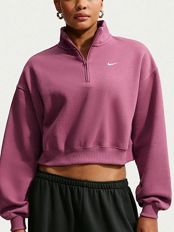 Nike Джемпер женский W NK STDO FLC MW OS CROP QZ