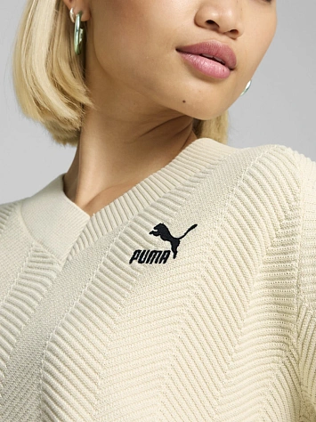 Puma Джемпер женский T7 KNITTED V-NECK CREW