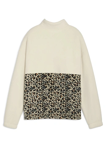 Puma Джемпер женский ESS GRAPHIC ANIMAL RELAXED HALF-ZIP CREW