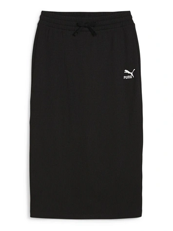 Puma Юбка женская CLASSICS RIBBED MIDI SKIRT