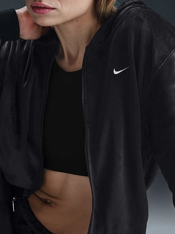 Nike Джемпер женский Nike Sportswear Chill Knit Loose Velour Full Zip Hoodie