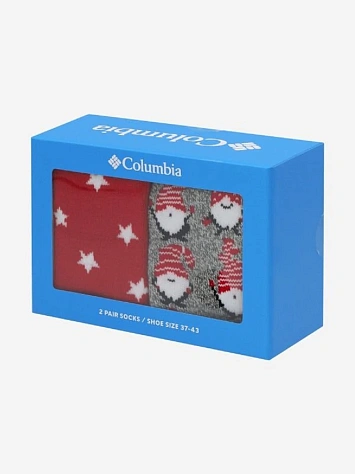 Columbia Носки CHRISTMAS GNOMES THERMAL CREW BRUSHED 2PK GIFT BOX (2 пары)